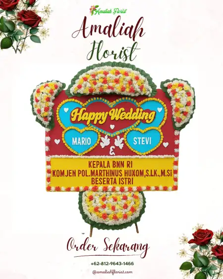 Papan Bunga Pernikahan Nyawangan